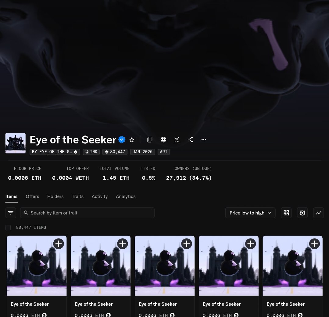 Doggar092515's tweet image. 👀 This is the right time to buy and hold at least 1 Seeker NFT

Maybe Seeker nft is helpful for airdrop eligibility 🤔 @inkonchain

Total supply - 80.4k
Holders - 27.9k
Floor price - 0.0006 ETH

BUY LINK 👇 

opensea.io/collection/eye…

#INK #KRAKEN #AIRDROP #TGE