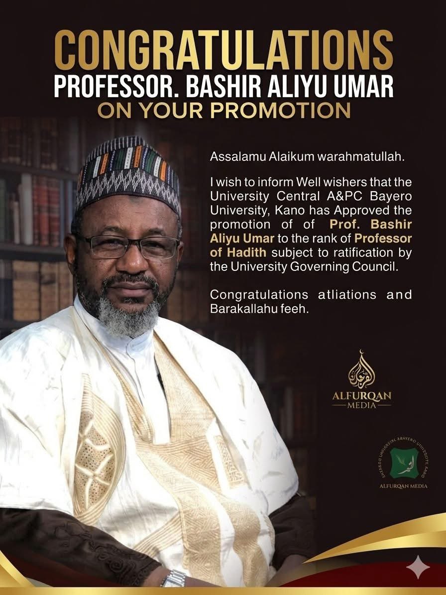 el_uthmaan's tweet photo. CONGRATULATIONS PROFESSOR. BASHIR ALIYU UMAR ON YOUR PROMOTION . https://t.co/YmcailXwin