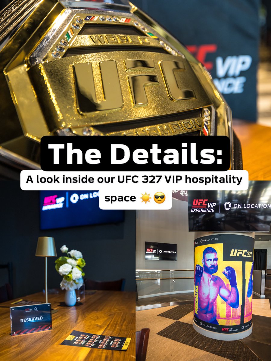 onlocationexp's tweet photo. That impeccable South Beach style shining through #OnLocation 🌴 #UFC327 #UFCVIPExperience https://t.co/bDJZgKZUs7