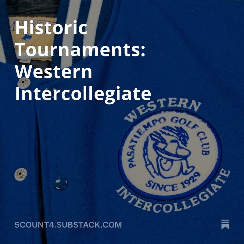CGolfBook's tweet photo. Alister Mackenzie greens broadcast on tv &amp; an iconic jacket...of course we're talking about one of #collegegolf's oldest &amp; most prestigious regular-season tournaments: The Western Intercollegiate hosted by @SanJoseStateMGO

Learn more ahead of the 7️⃣9️⃣th playing!
👀⬇️ @5Count4 https://t.co/KSGBj2CgQE