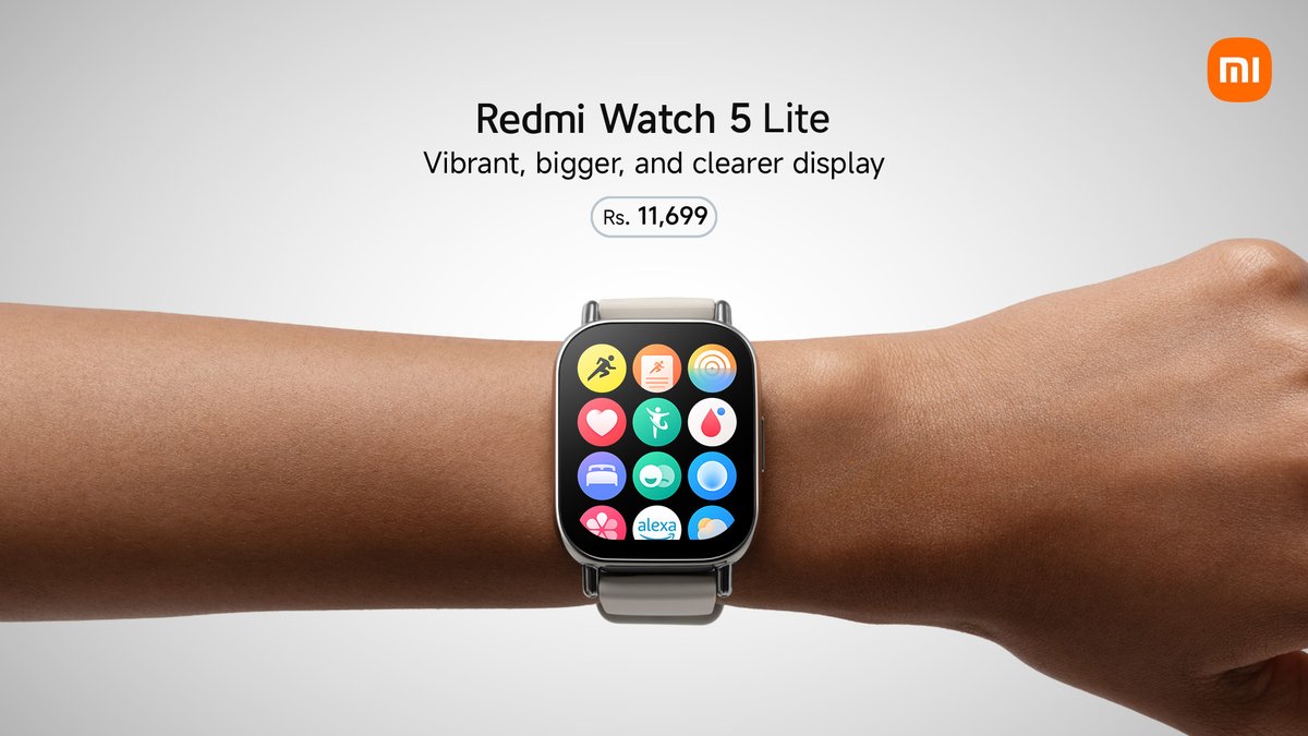 Xiaomi_Pakistan's tweet photo. A display that makes everything easier to see bigger, clearer, and more vibrant for everyday use. #RedmiWatch5Lite
Buy now:
Mistore: https://t.co/ELRba0mToK
Xiaomi Sale: https://t.co/CN6ENKnQEX https://t.co/IOooJz4k9w