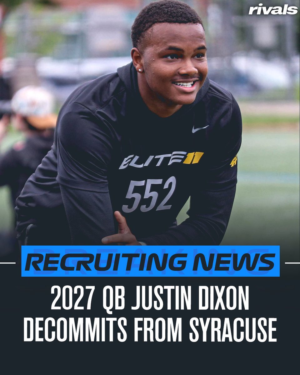 🚨BREAKING🚨 QB Justin Dixon has decommitted from Syracuse. Read: https ...
