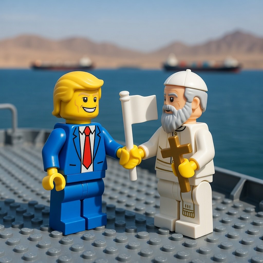 Trumped_Coin's tweet photo. True strength isn’t measured by conflict — it’s measured by who you can bring to the table… even on a ship in the Strait of Hormuz.
Peace through respect. Peace through faith. Peace through Trump. $TRUMPED 🚀 https://t.co/S9iWGV9wwG