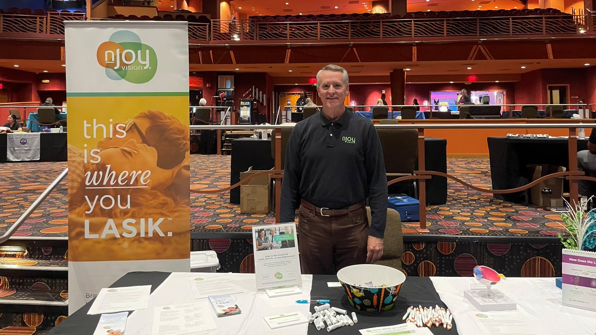 nJoyVision's tweet image. We had a great time at The @ChickasawNation  Employee Health Fairs at @RiverwindCasino and at Carl Albert Service Center. Big thanks to our J.R. Clark for chatting up #LASIK, #EVOICL, and #LensReplacement!
