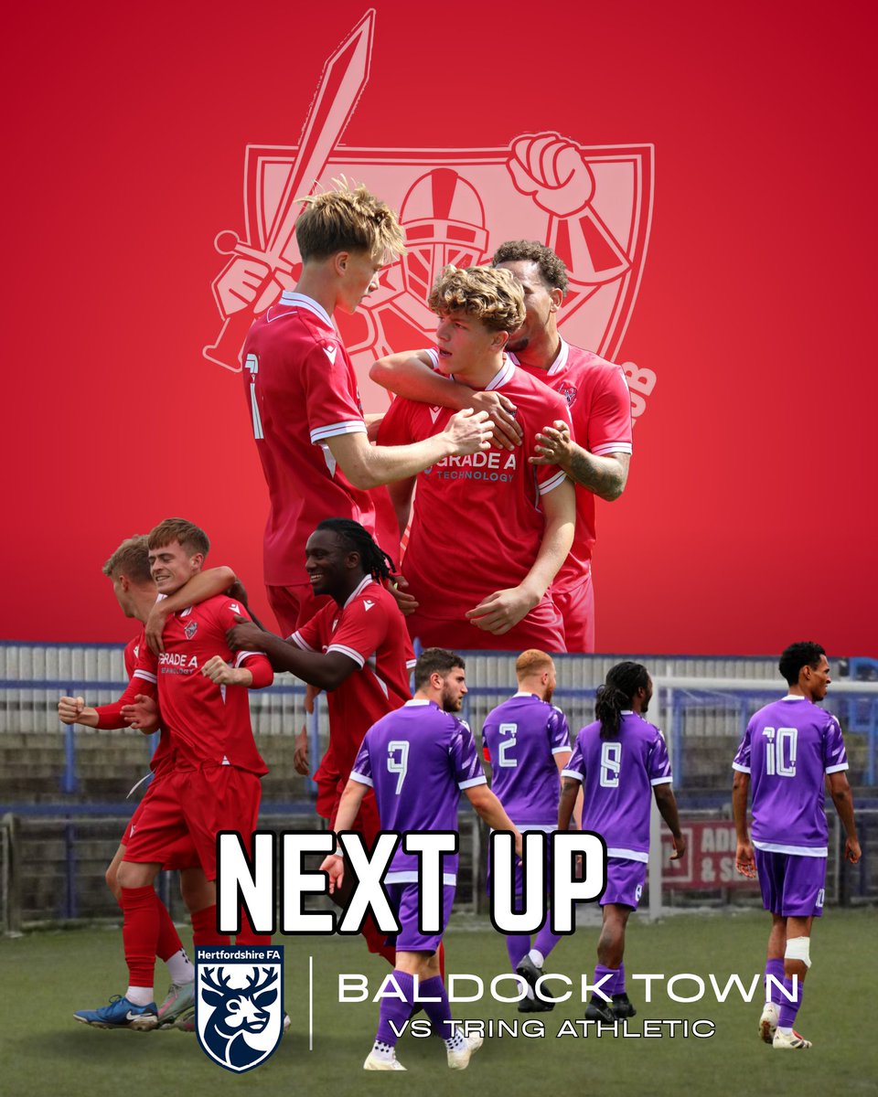 baldocktownfc's tweet photo. WE NEED YOUR SUPPORT, BALDOCK 

Wednesday night. County Ground. Cup Final against @tringathletic
The boys need you behind them for the Hertfordshire FA Charity Shield 
Be loud. Be proud. Be our 12th man.
Together. One Town. One Team.
#OneTownOneTeam #BaldockTown #NonLeague https://t.co/TLh6kHVzSQ