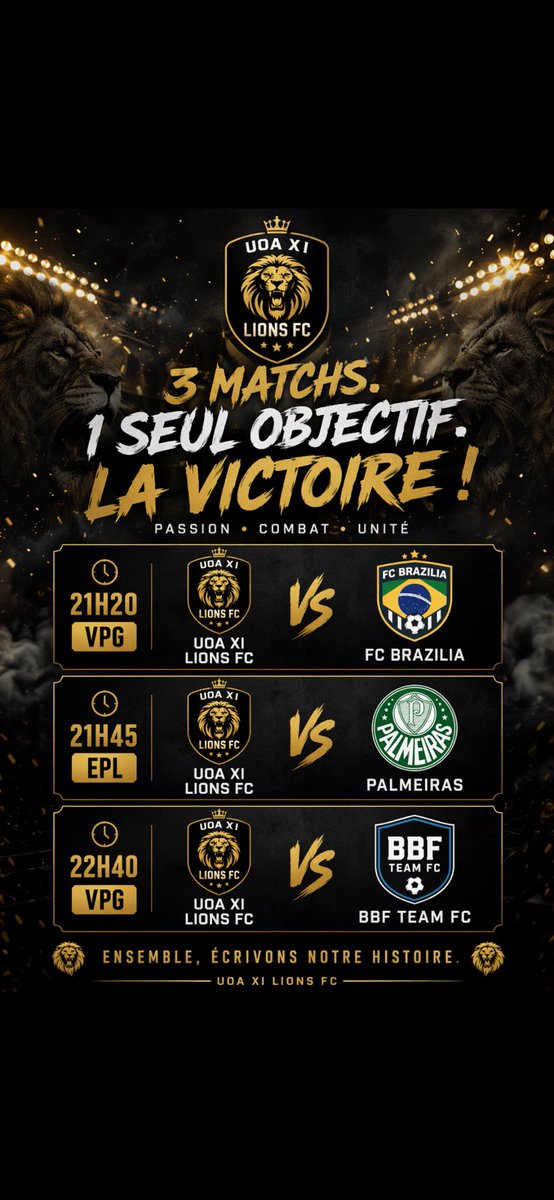 XI LIONS FC tweet media