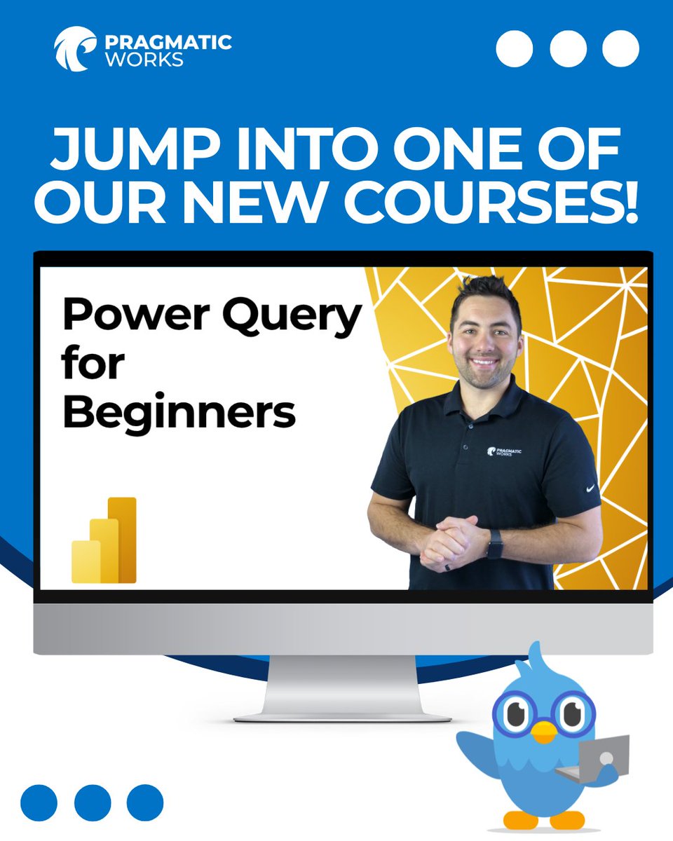 PragmaticWorks's tweet image. [NEW COURSES] We’ve added four new courses to our On-Demand Learning library. Check out our entire library with hundreds of courses to see how you can take the next step with your skills and career. #PragmaticWorks #MicrosoftPartner
View these courses: prag.works/courses-sm