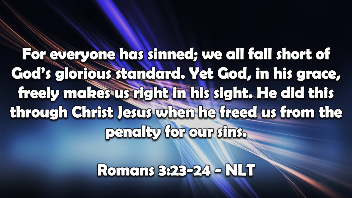 We've all sinned and fall short of God's standard. That is why God sent His son, Jesus, to pay for our sins, redeeming us and making us right in His sight. Turn to Jesus today and receive His grace! #cityonahillnashville t.ly/WilWb