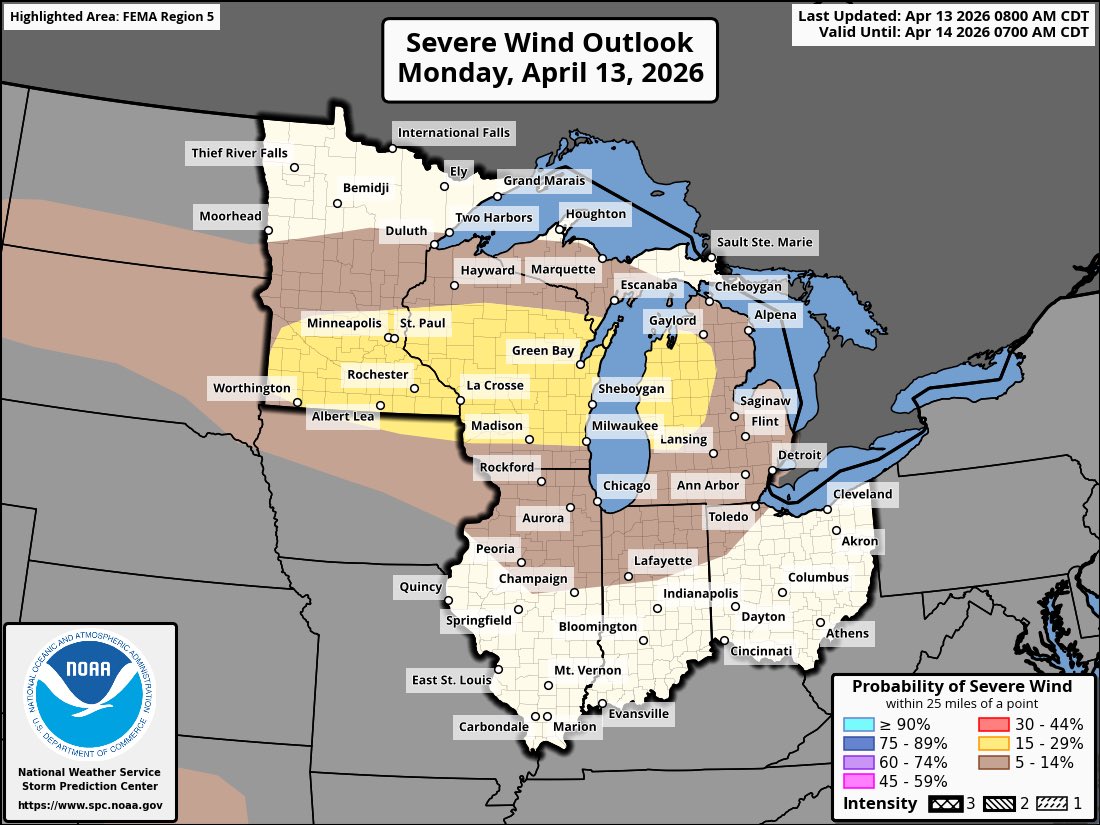 VortixWx's tweet image. Today we have an ENH risk for parts of #Minnesota &amp;amp; #Wisconsin. The main threats include some tornadoes, w/ 1-2 being strong, some damaging winds &amp;amp; very large hail. Details will be discussed later today.
#MNwx #WIwx #severewx