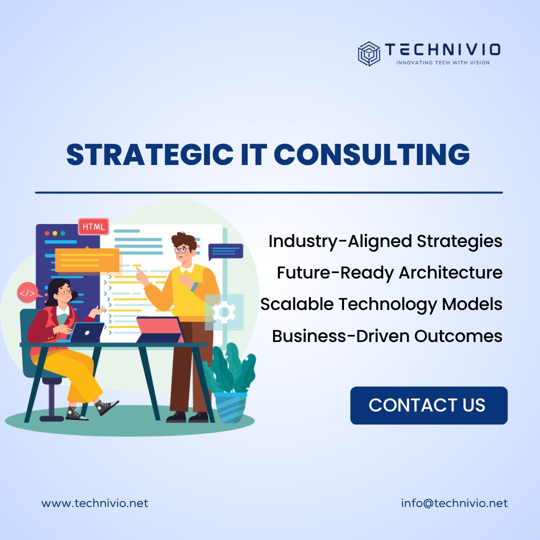 technivio's tweet photo. Expert insights. Smarter decisions.

• Industry-aligned strategies
• Future-ready architecture
• Scalable technology models
• Business-driven outcomes

🌐 https://t.co/SQz0OvRmJL | 📧 info@technivio.net

#ITConsulting #TechStrategy #DigitalGrowth #Innovation #Technivio https://t.co/MXXCrQ81W4