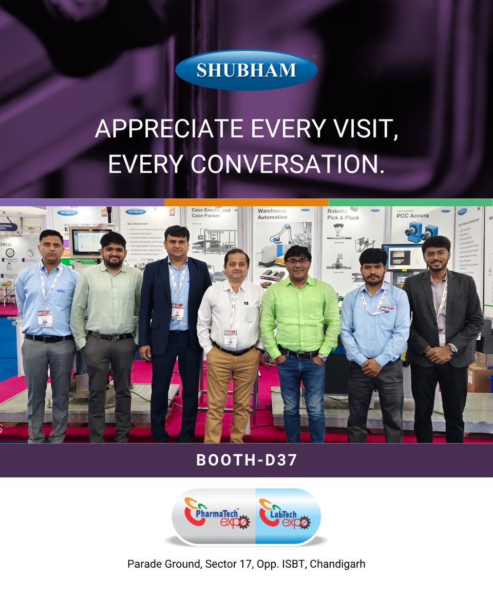 ShubhamAutoIn's tweet photo. A glimpse of an incredible time at PharmaTech &amp; LabTech Expo 2026.

Thank you for the amazing response, conversations, and connections!
.
.
.
.
#ShubhamAutomation #PharmaTechExpo #LabTechExpo #ExpoHighlights #Automation #QualityAssurance #IndustrialAutomation #B2BExpo https://t.co/svLbz9n4ZJ
