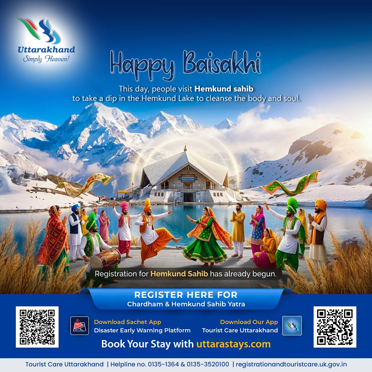 touristcareutdb's tweet image. Celebrate Baisakhi with a divine trip. Visit Hemkund Sahib &amp;amp; feel the bliss.

Registrations now open!

Website: registrationandtouristcare.uk.gov.in

#BaisakhiBliss #HemkundSahibJourney #DivineTravel #CelebrateWithUs #SpiritualAdventure #UTDB
