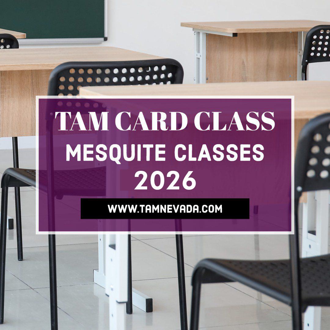 TAMNevada's tweet photo. 🚨 Join us this Wednesday 4/15 for TAM Card class in #Mesquite!
👩‍🏫 Class starts at 8:30am at the  Mesquite Entertainment Employment Center in the Oasis Room.
⏰ Students coming for final exams only, please arrive at 11:00am. We look forward to seeing you! https://t.co/AyS77qQrZb
