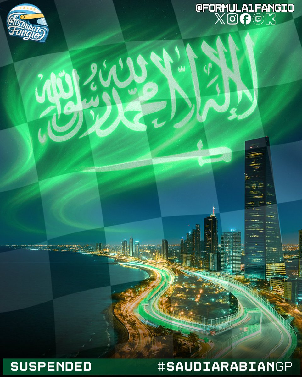 Formula1Fangio's tweet image. 🇸🇦 Esta semana debía ser la #RaceWeek del #SaudiArabianGP, pero también fue suspendido.

El calendario de la #F1 sigue cambiando.

Se analizan alternativas, pero no habrá reemplazo inmediato 👀🔥
