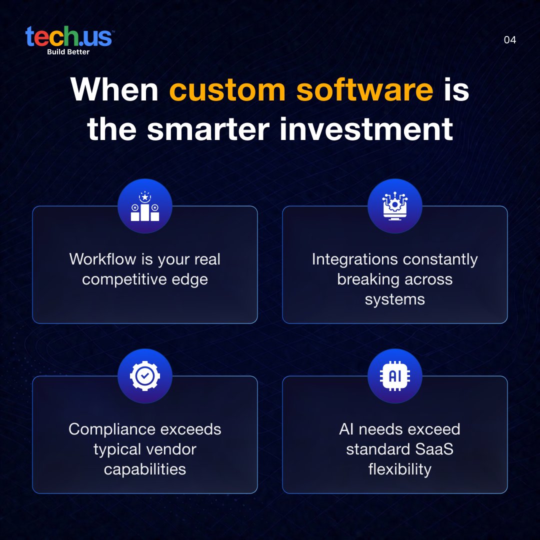 techdotus's tweet image. Most companies get the “build vs buy” decision wrong. We help leaders decide What to build, What to buy and Where AI creates real ROI.

Learn More: hubs.la/Q04byYPc0

#CustomSoftware #BuildVsBuy #DigitalTransformation #SoftwareStrategy #TechdotUs