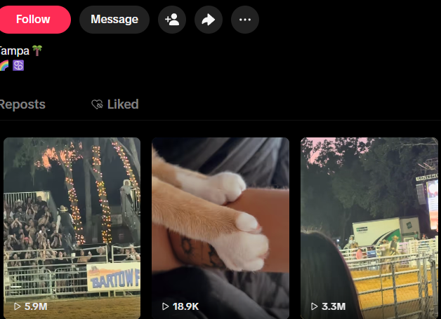 MrBeen16i's tweet photo. This video of a cowboy has been going giga viral on TikTok, over 10m views and 1m likes on 2 videos in 24hrs!

This is the perfect narrative to send, rider's name is "Cowboy Sway" and trying to contact him to send him fees.

Plus this is the first coin on pumpfun for this narrative!

https://t.co/9rbO7VPMg1