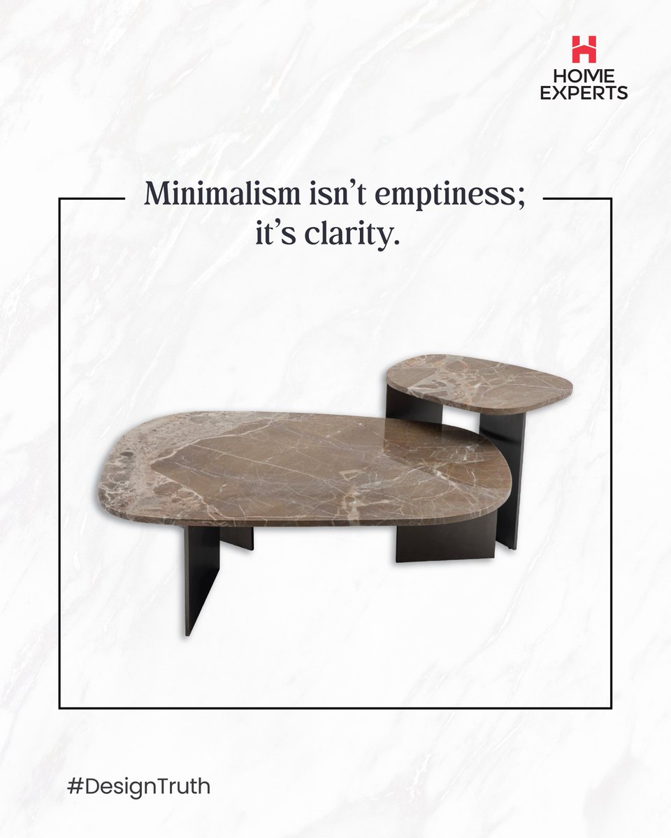 HomeExpertsInd's tweet photo. Minimalism isn't a compromise; it's choosing to invest your energy in what matters. 🌿😌 
                                                                                                
#DesignTruth #DesignTruth #MinimalDesign #CoffeeTable #ModernInteriors #HomeExperts https://t.co/tzKiOIt0dP