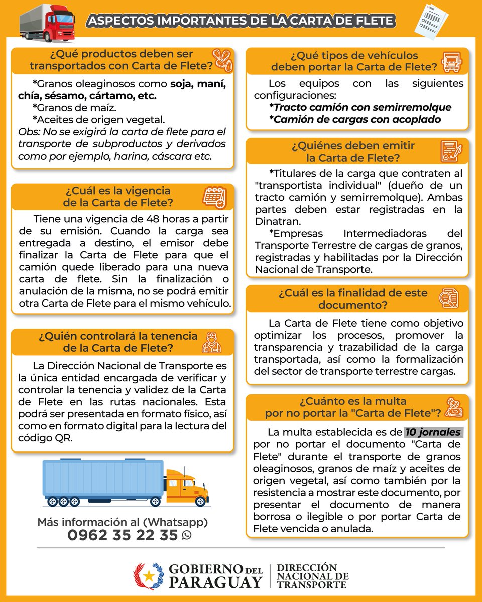 Dirección Nacional de Transporte - Paraguay tweet media