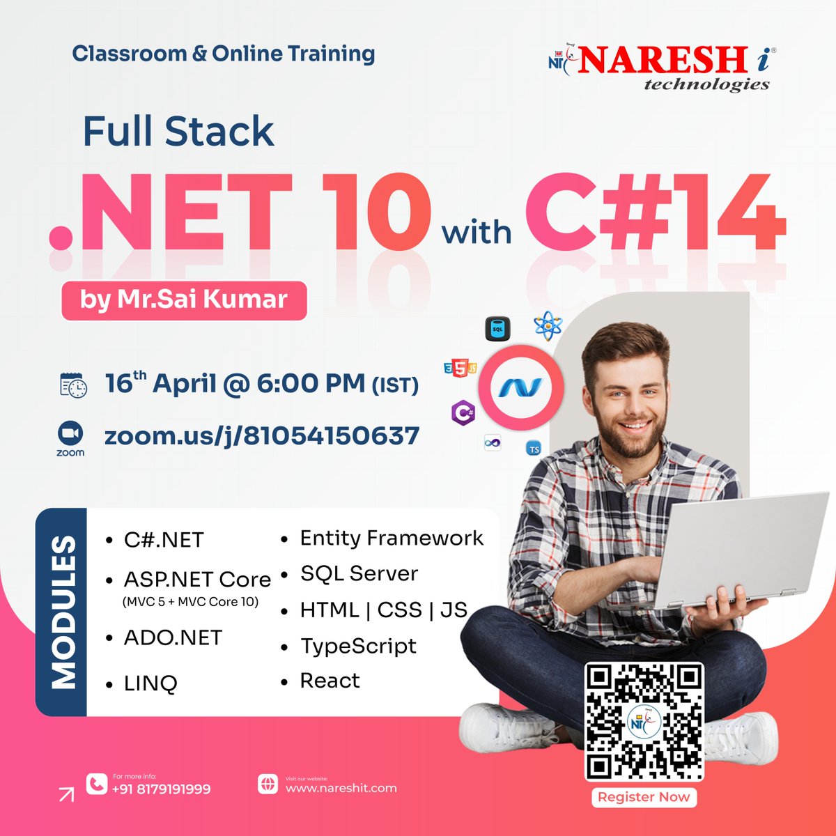 NItTejaswini's tweet photo. Become a Full Stack .NET Developer 🚀 Learn C#, ASP .NET Core, APIs, frontend &amp; real-time projects with
Regsiter Now: https://t.co/h4NBBHCAoZ

From 16th April @ 6:00PM (IST)

#FullStackDotNet #CSharp #ASPNetCore #WebDevelopment #BackendDevelopment https://t.co/iD9iZ5F9Hc