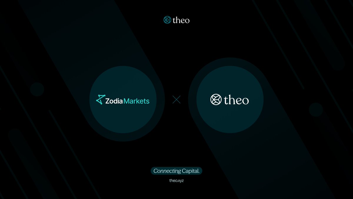 Theo_Network's tweet image. 1/ Theo has partnered with @ZodiaMarkets, the institutional digital asset brokerage backed by @StanChart, as the execution partner for thBILL.

What this means for thBILL users:

1. Can mint and redeem with USDT (not just USDC)
2. Experience ~30–50% lower transaction costs