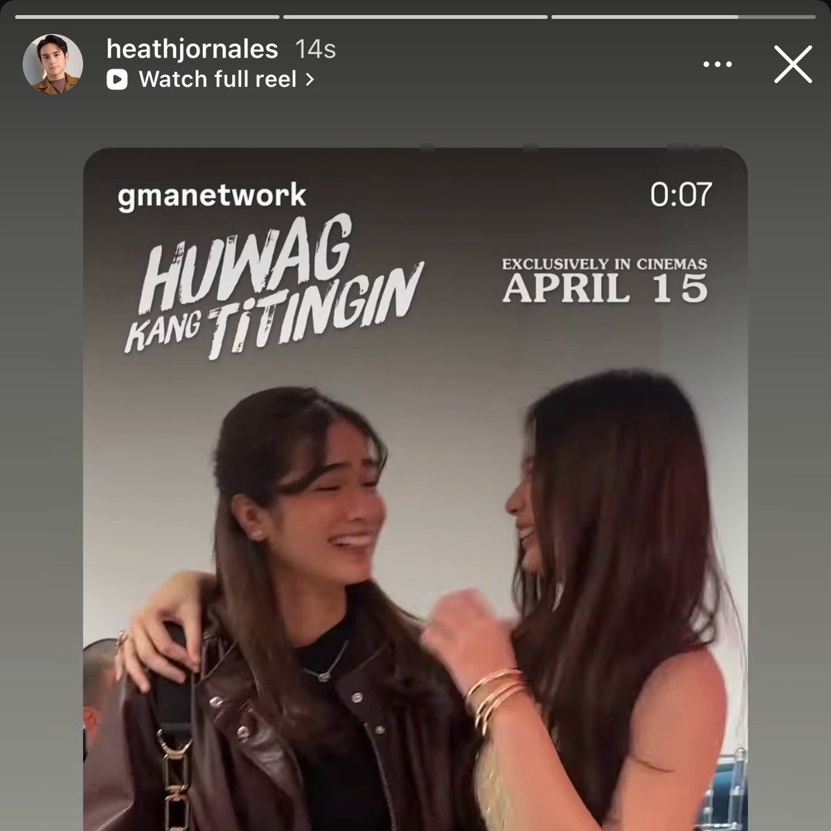aww heath reposted a post of kapuso hms at the ‘wag kang titingin’ premiere 🥹🥹💙

he really makes sure he can show his support in any way he can