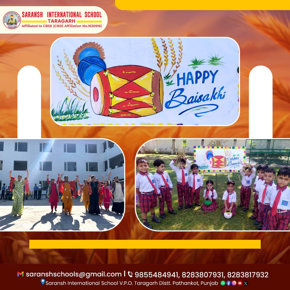 SaranshSch9719's tweet image. Baisakhi celebrations filled with joy, culture, and togetherness at Saransh International School! 🌟

#HappyBaisakhi #BaisakhiCelebration #SchoolEvents #FestivalVibes #PunjabCulture #StudentLife #JoyOfLearning