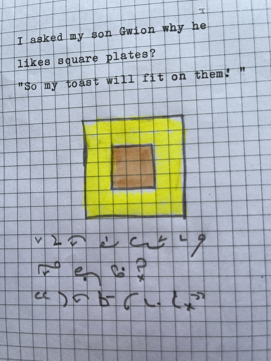 SoOccasionNow's tweet image. A Gwion thought…….
Why he likes square plates. 
Read on. 
No 18 of a series. 
#typewriting 
#quotations
#Pitmans #Shorthand