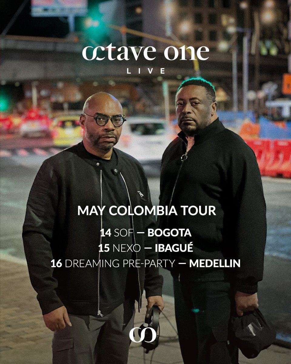 octaveone's tweet photo. 🇨🇴 Colombia! Next month we’re back for 3 special dates. Due to unforeseen scheduling conflicts we’ll now be here in May and not the planned June dates. We have very special shows planned and we hope to see you there. 

14 Shadow on Fire - Bogota 
15 NEXO - Ibague 
16 dreamingfestival Pre-party - Medelin