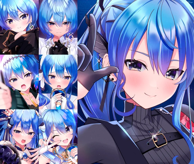 SuperNova: REBOOT すいちゃんライブ連作描き上げました～! (セトリ順に並べました!) ほしまちぎゃらりー