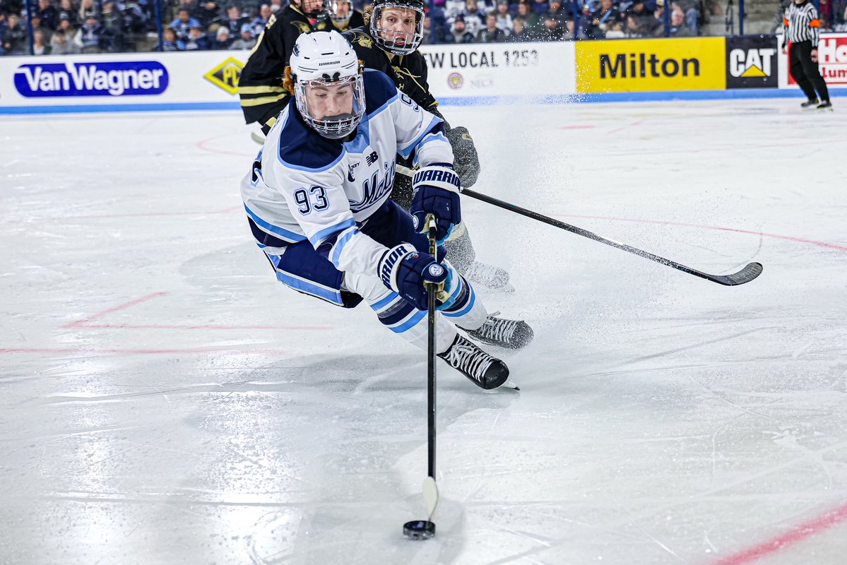 Per <a href="/MikeMcMahonCHN/">Mike McMahon</a> Justin Poirier will enter the transfer portal today.

(📸 Anthony DelMonaco - UMaine Athletics)