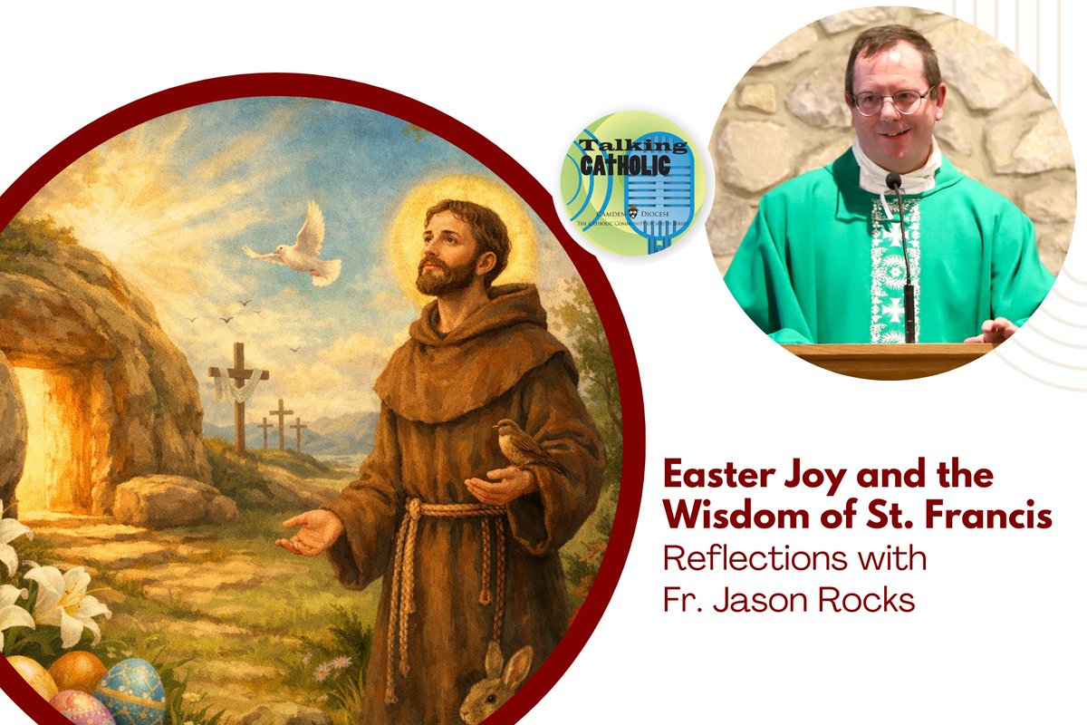 TalkingCatholic's tweet photo. What does the Easter season really mean—and what can St. Francis of Assisi teach us about living it well?
On this week’s Talking Catholic, Fr. Jason Rocks shares how to walk with the risen Christ and make faith real in everyday life.
Listen: https://t.co/FWNYopYvNx https://t.co/eZwnSJnTMT