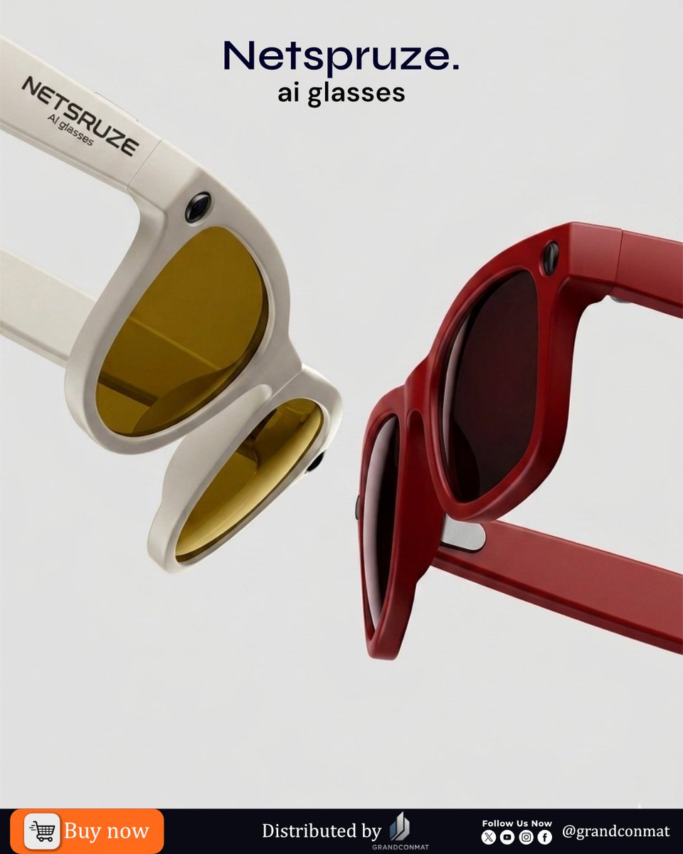 FossibotNigeria's tweet image. Why just see the world when you can interact with it, the Netspruze glasses are making sci-fi more a reality 

#aitools #aiglasses #techgadgets #netspruze #gadgets #chatgbt