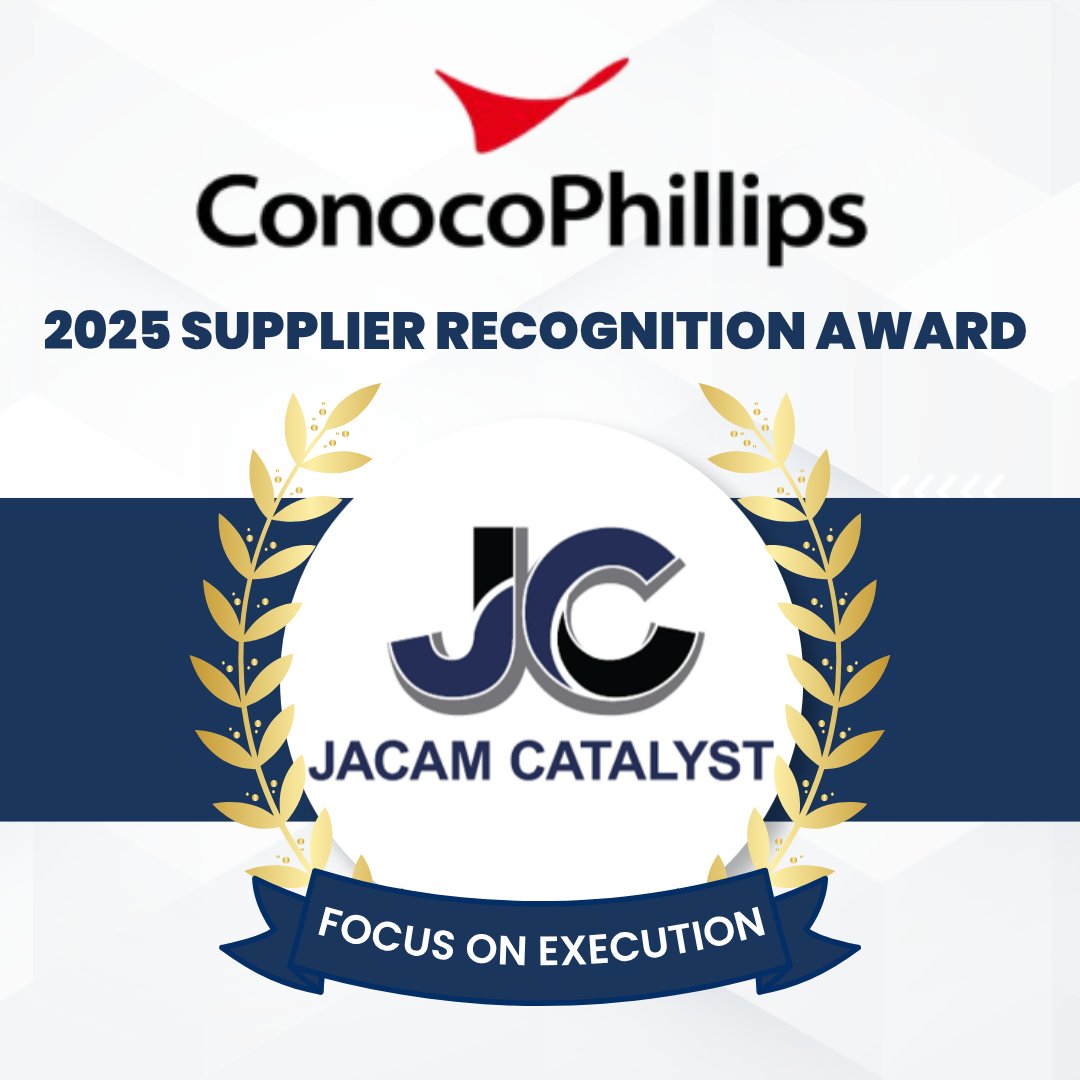 JacamCatalyst's tweet photo. Jacam Catalyst is honored to be named a 2025 ConocoPhillips Supplier Recognition Award winner for Focus in Execution—a testament to our team’s commitment to operational excellence and strong partnership.

https://t.co/SCjYnwlZ2Y

#JacamCatalyst https://t.co/Rq8jh61x3s