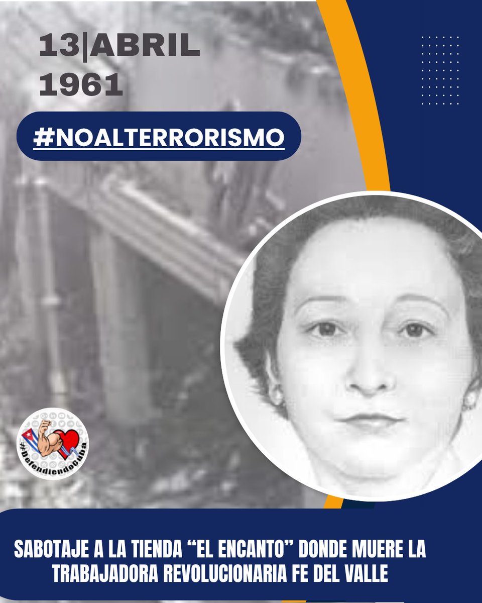 yasmanisperez1's tweet photo. @DrRobertoMOjeda @DiazCanelB @PartidoPCC @PresidenciaCuba @IzquierdaUnida @DeZurdaTeam_ @MeyvisEstevezE @TeresaBoue @FMC_Cuba @unidad_central @cubadebatecu “Qué dolor recordar a Fe del Valle, un símbolo de dignidad cubana.  Su sacrificio no fue en vano porque mantiene viva la memoria de quienes  han caído víctimas del terrorismo. Nunca olvidaremos que Cuba ha sido  agredida, no agresora. #JusticiaYa” https://t.co/F8dIdIUi2p