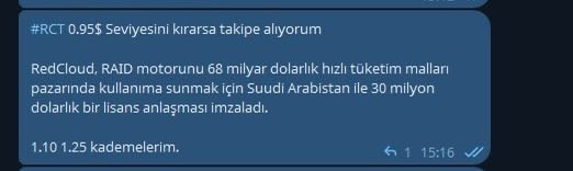 nasdaqtr01's tweet image. #RCT 0.95 seviyesinden giriş yaptığımız  , bugün itibarıyla  $RCT 1.33 seviyesine ulaşmıştır.   Bu analiz, Telegram kanalımızda paylaşılmıştır ve yatırımcılarımıza  %40  üzerinde kazanç sağlamıştır.  🚀🚀