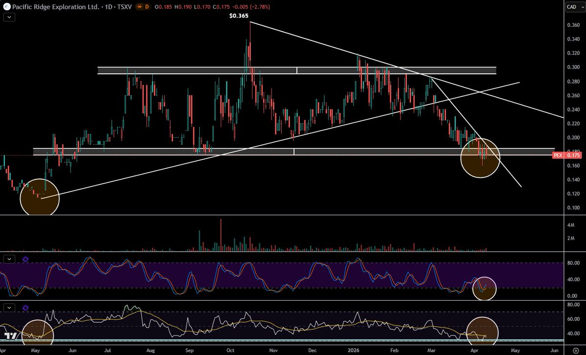TheApeOfGoldST's tweet image. $PEX.v - Pacific Ridge

Any buys between 0.160-0.175 should be considered good accumulation here.

Limited downside but easy upside when #copper sentiment returns :) I've been buying back shares down here.