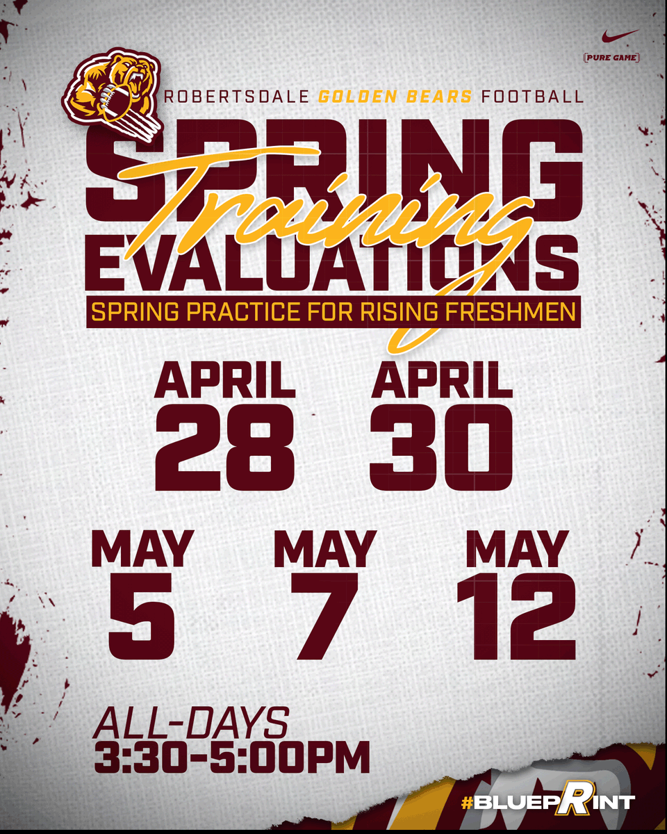 ROBERTSDALE HS GOLDEN BEAR FOOTBALL #BLUEPRINT tweet media