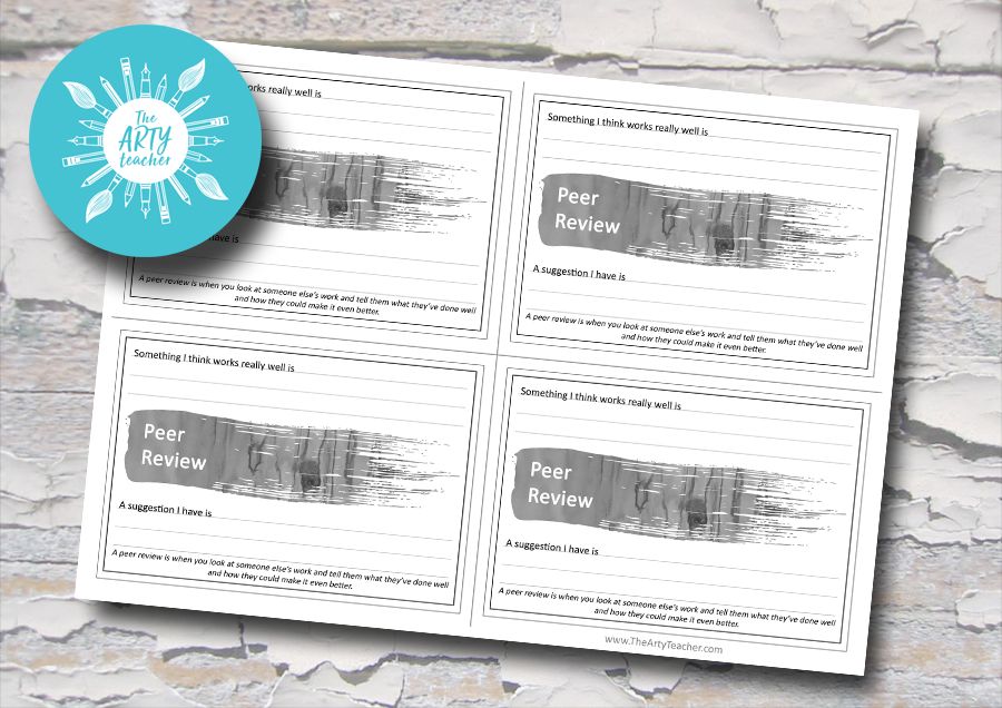ArtyTeacher's tweet image. Did you see this last week? Whether you call is Peer Feedback, Peer Review or Art Critique - Peer Review', I've got you covered.  These simple Peer Feedback cards can be used with any artwork - so useful!

buff.ly/15p2dd5 

TheArtyTeacher #arted #artsed #ArtEducation