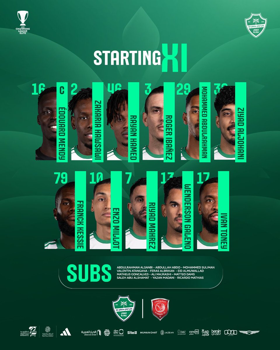 ALAHLI_FCEN's tweet image. The Starting XI 📋

#AlAhli | #ACLElite
