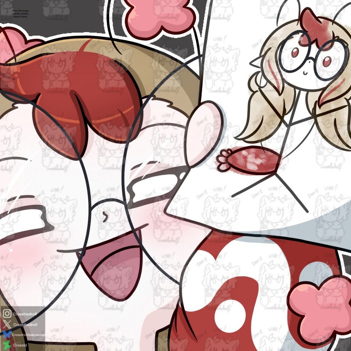 Crossthedrolf's tweet photo. (I’m posting this tweet in English so everyone can see it)

Following the 10% milestone on Pokopia, try your luck at winning an icon of your character (based on Kozke and Takiimikiku)

- Follow, Like,  RT

- Gimme ur ref (SFW)

- @ 1 friend !

End: 13 May 2026

1/2 https://t.co/9j1klk43W8