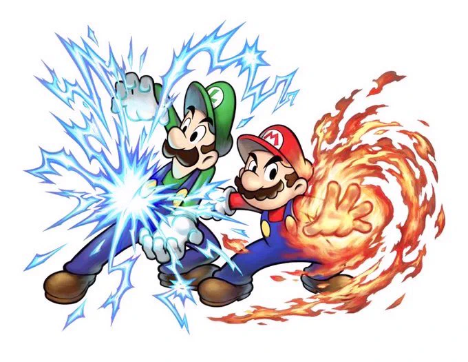 top 1 coolest official art of mario and luigi and it's not even close