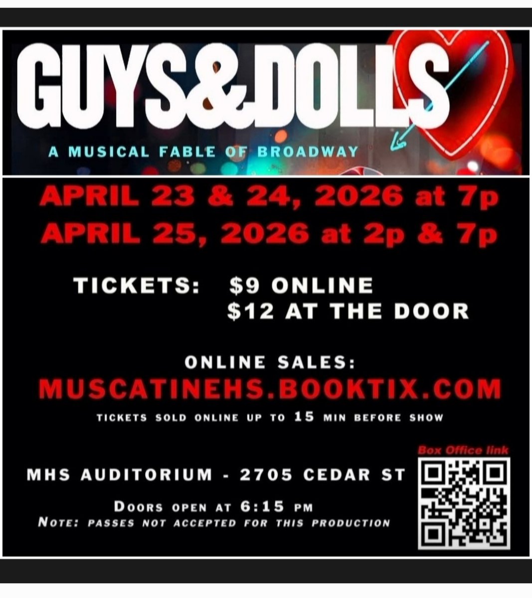 MuscatineIA's tweet photo. https://t.co/M5qvxqmWV9 
@MuskieDrama #SpringPlay 
@MuscatineCSD @MuscatineHS https://t.co/XKAutb5H4L