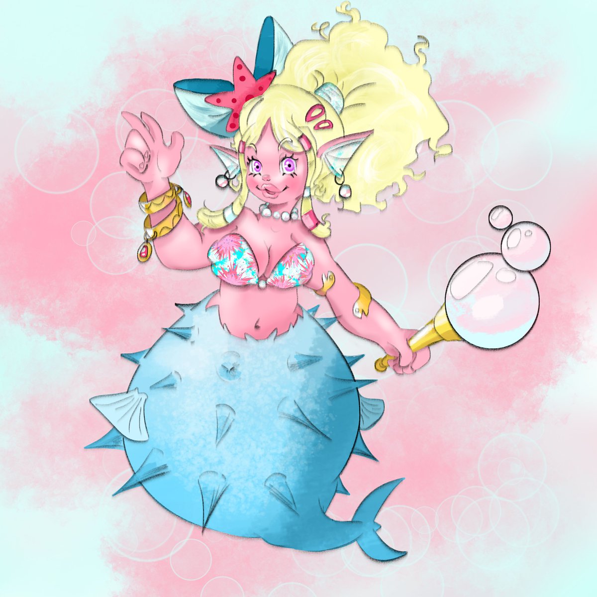 ANewAlice's tweet photo. A spike mermaid... ouch!! #art #oc #drawing https://t.co/xjjbnS53gq