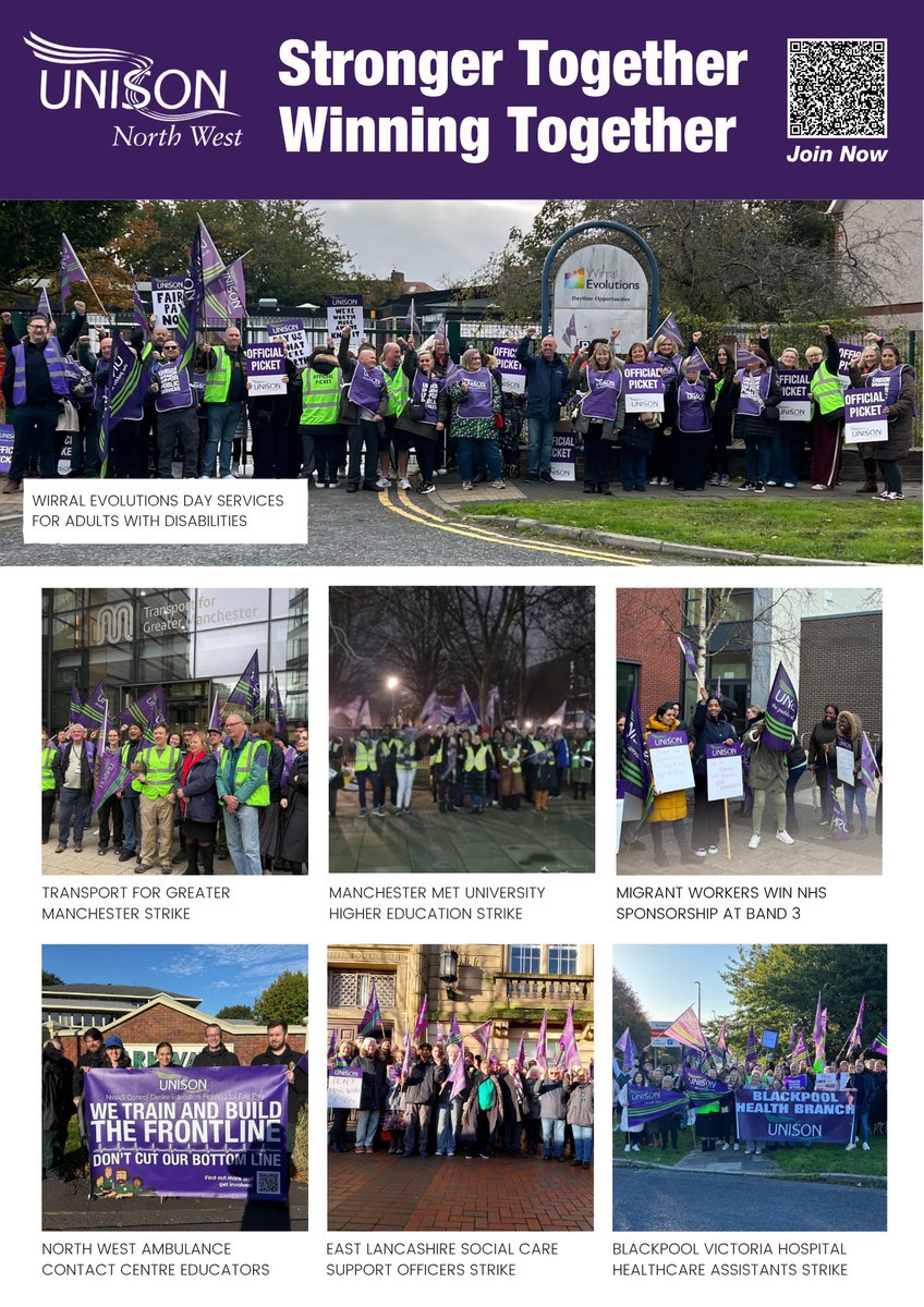 UNISONNorthWest's tweet photo. "In It to Win It" UNISON members winning across the North West; Spring 2026 https://t.co/4jZvcDBzSq