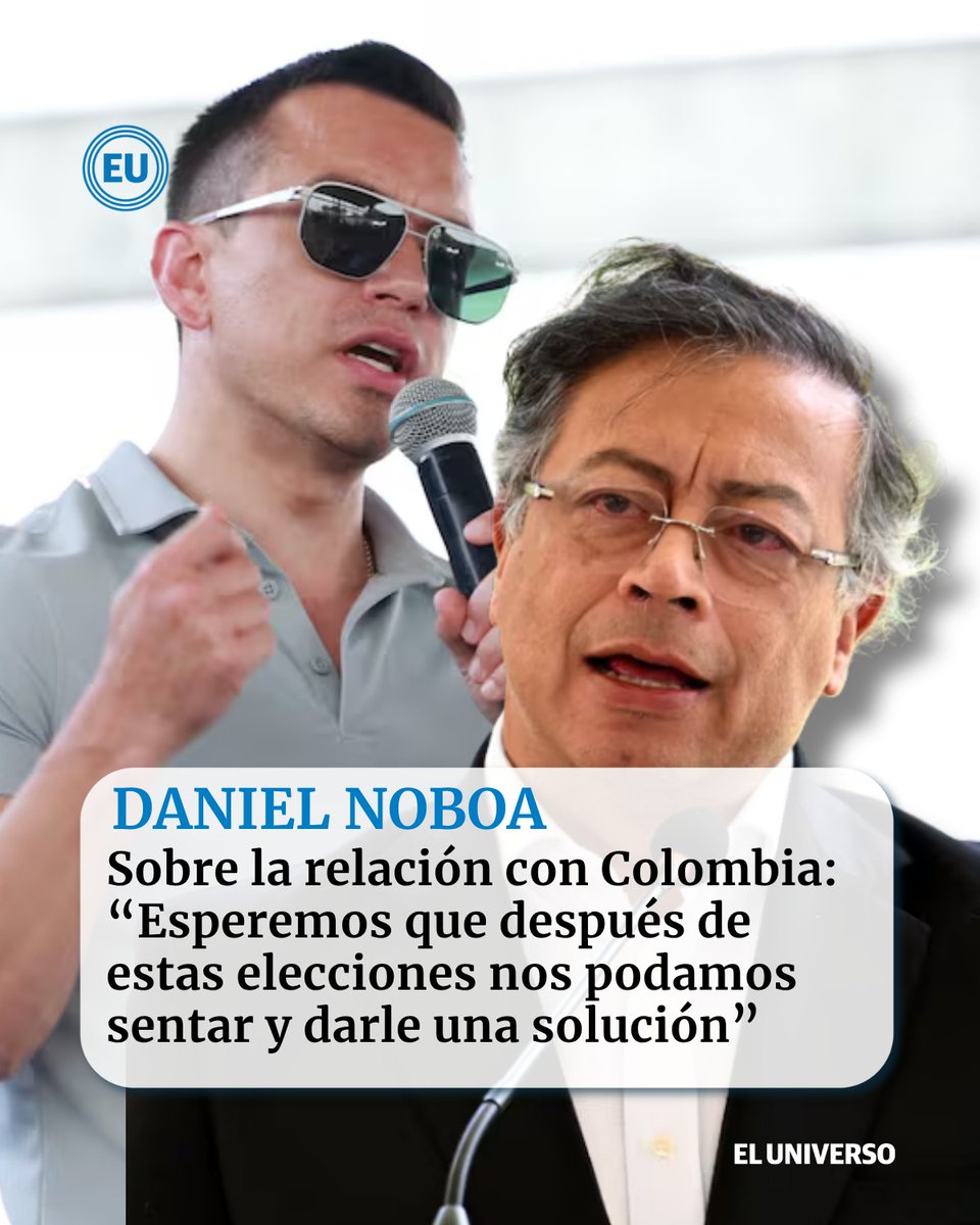eluniversocom's tweet image. #DanielNoboa sobre la relación con #Colombia: “Esperemos que después de estas elecciones nos podamos sentar y darle una solución” ow.ly/KpWL50YIegf