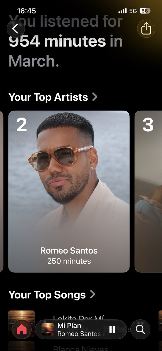 793 minutes, listen to my favorite artist ever <a href="/PrinceRoyce/">Prince Royce</a> and another 250 minutes on #BLTN had my attention this March on my 🍏🎶
<a href="/PrinceRoyce/">Prince Royce</a> I love you 💯🌹