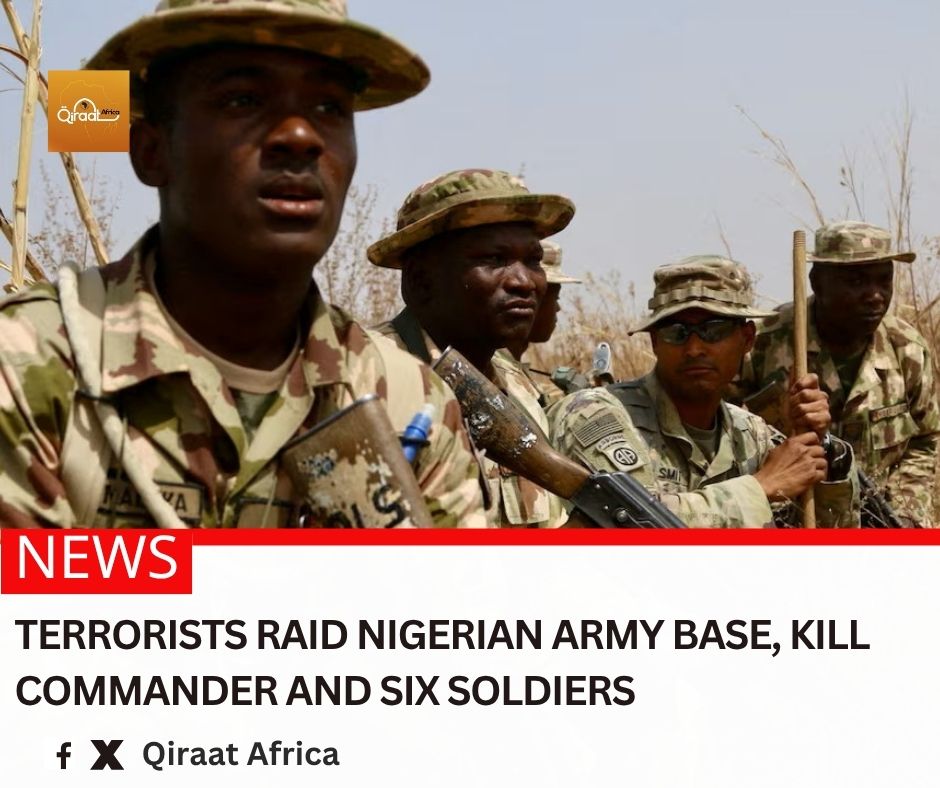 africanqiraat's tweet image. #Terrorists riding motorbikes stormed an army base near #Nigeria’s northeastern border ​with #Chad, killing the commander and six ‌other soldiers late on Sunday, two #military sources said.

Read More:
qiraatafrican.com/en/20493/terro…

#qiraatafrican #WestAfrica #africa