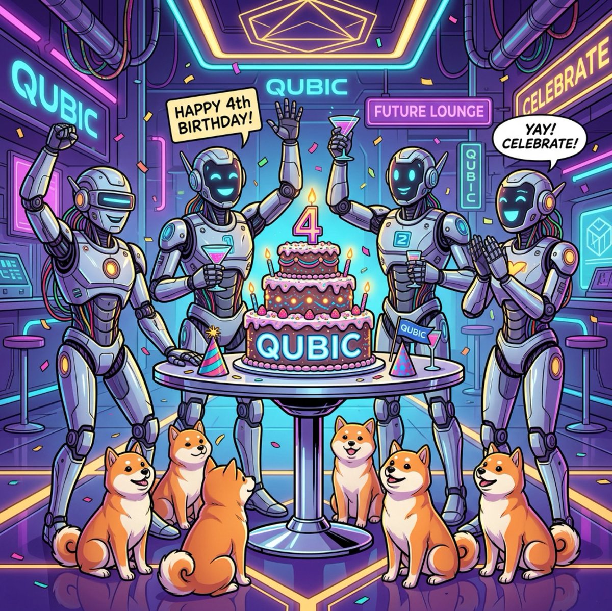 Did you know - today is $QUBIC Birthday 

4 YEARS allready ....

And we reached many many things
- $XMR Mining
- $DOGE Mining
- own #MMO game, <a href="/MyLastMatch/">MLM</a> 
- $ETH bridge
- $SOL bridge in work
- and for sure more

NFA DYOR
<a href="/_Qubic_/">Qubic</a> <a href="/c___f___b/">Come-from-Beyond</a>