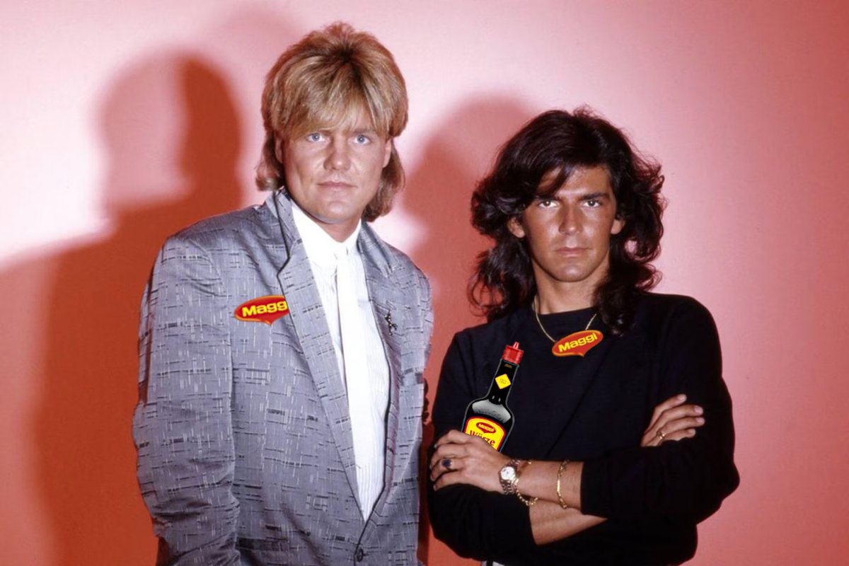 Wusstet Ihr, dass schon in den 80ern Bands mit Maggi Werbung gemacht haben? Der Werbevertrag zwischen Modern Talking und Maggi hielt aber nicht lange, da die Band es ablehnte sich in "Maggi Talking" umzubenennen.

🎵Cheri, cheri Maggi
Goin′ through a motion...🎶

#MAMAGA