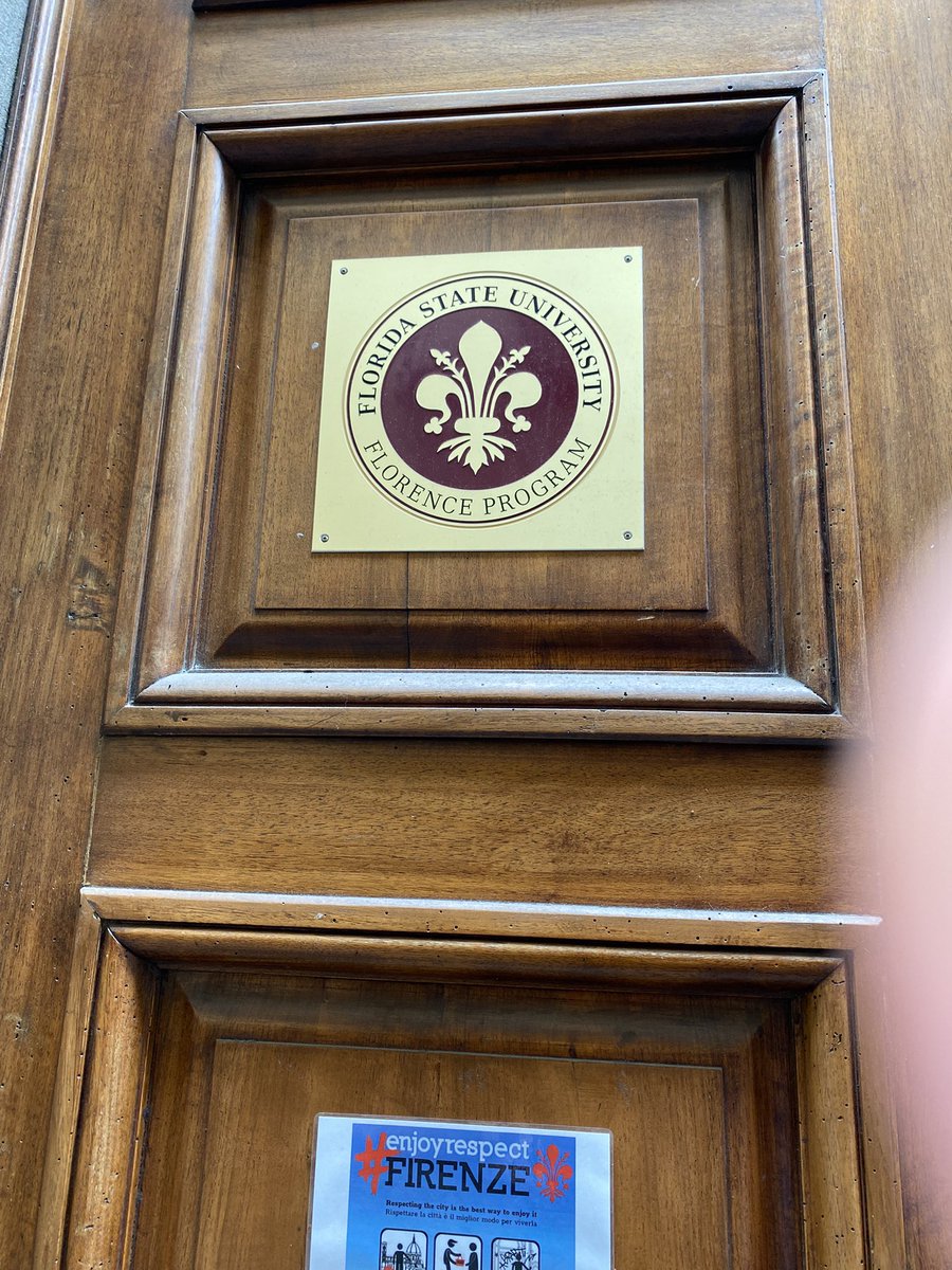 jsar34's tweet photo. @dannykanell was walking in Florence, Italy today and it appears to have a branch of your FSU here. The reach is far across the pond. https://t.co/ZQwoXhWhJe
